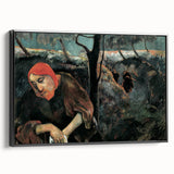 Contemplative Figure Wall Art - Dark Modern Expressionist Decor