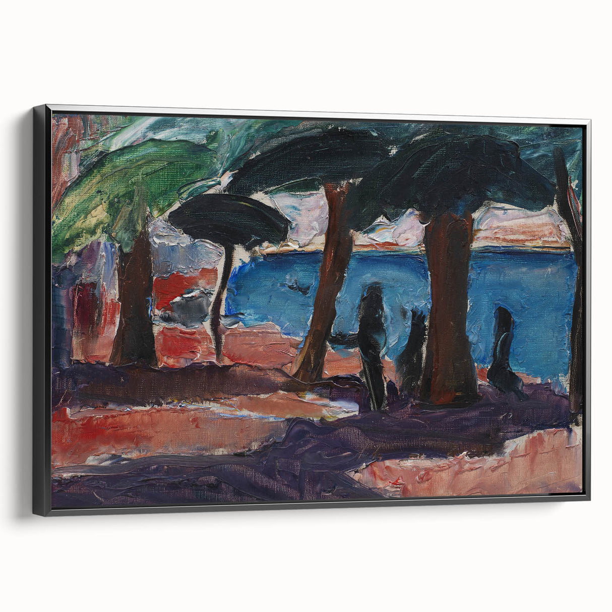 The Quay, Bandol Realism Art Print - Expressive Coastal Canvas Decor