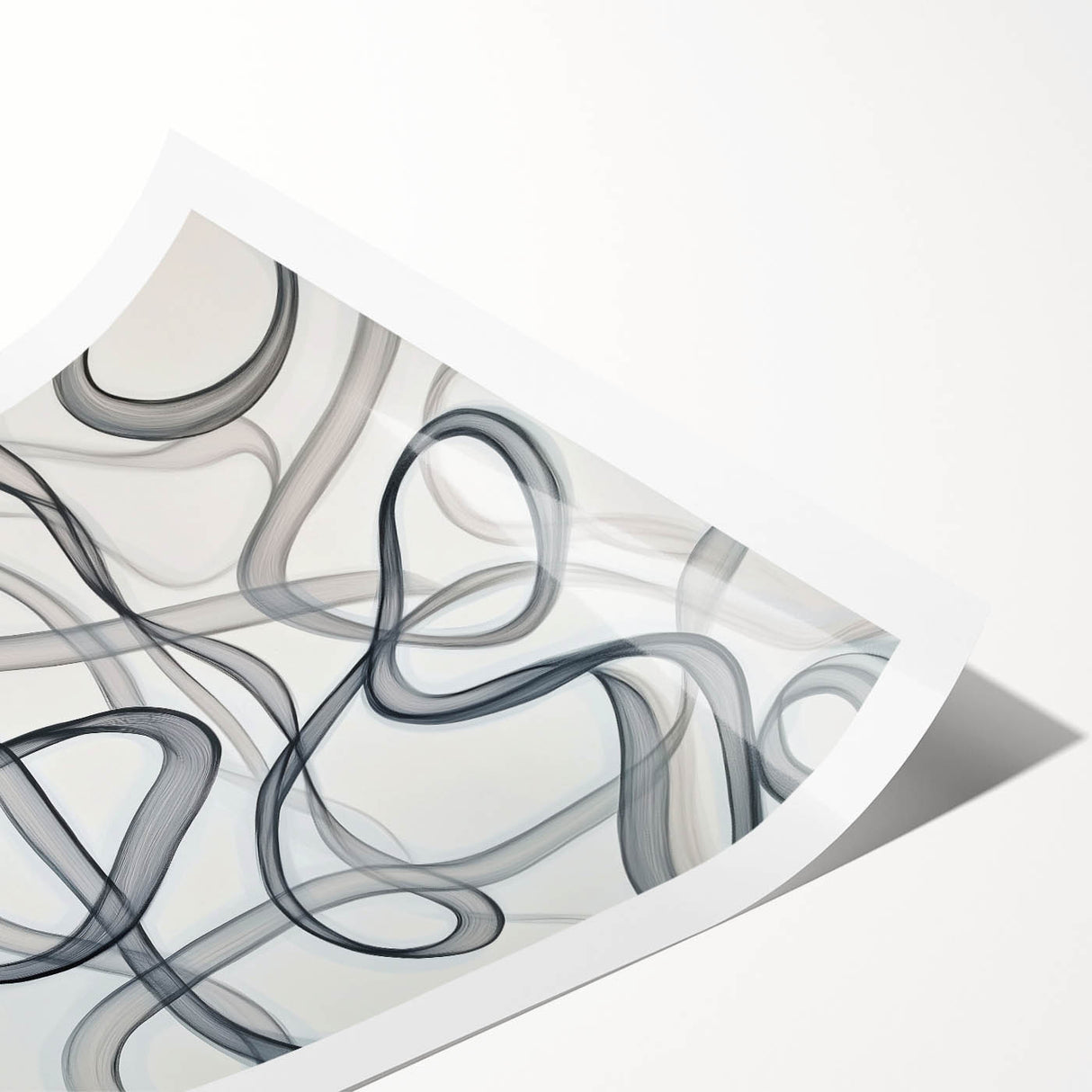 Abstract geometric rolled print showcasing vibrant colors and intricate shapes, elegantly packaged in a durable cardboard tube for safe delivery and display. This artwork enhances modern interiors with its unique design and bold aesthetics.