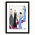 Elegant Art Deco Wall Art – 1920s Evening Gowns in Glamorous Setting