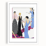 Elegant Art Deco Wall Art – 1920s Evening Gowns in Glamorous Setting