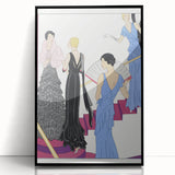Elegant Art Deco Wall Art – 1920s Evening Gowns in Glamorous Setting