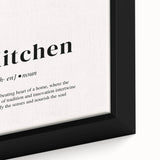 Extra large framed canvas featuring colorful, textured depiction of various foods on a black background.