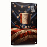 Uncle Sam’s Hat & USA Flag - Patriotic Wall Art for Independence Day