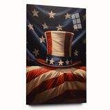 Uncle Sam’s Hat & USA Flag - Patriotic Wall Art for Independence Day