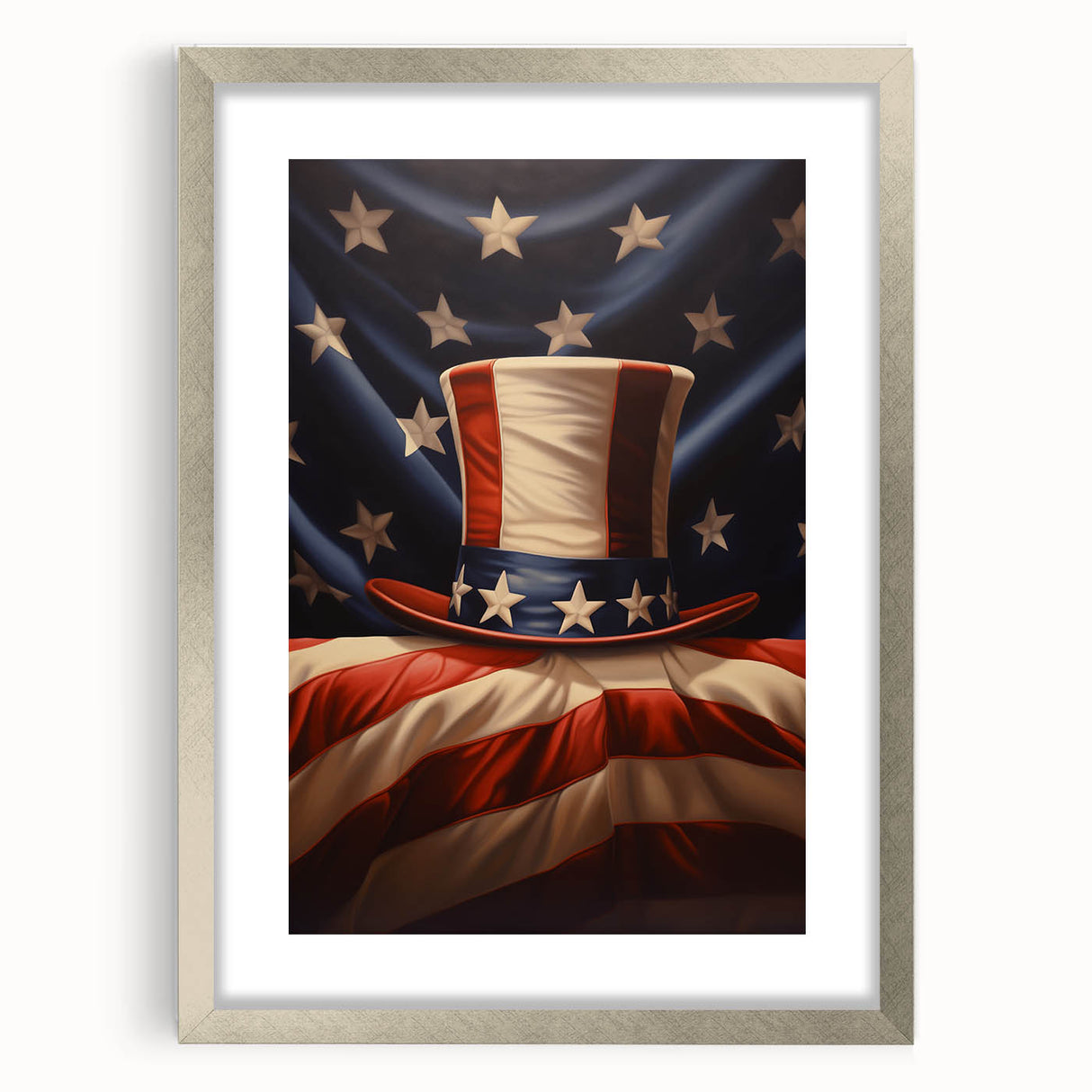 Uncle Sam’s Hat & USA Flag - Patriotic Wall Art for Independence Day