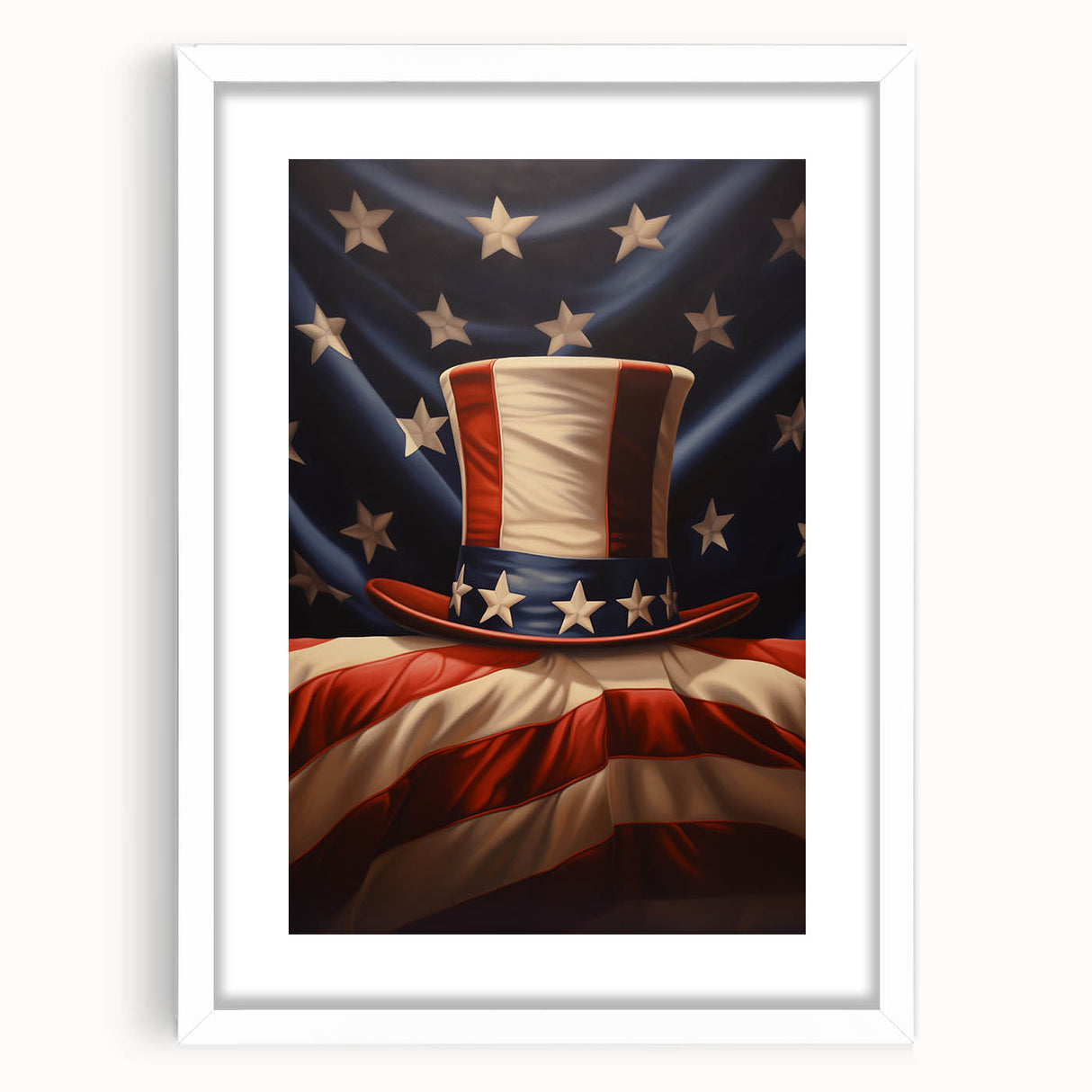 Uncle Sam’s Hat & USA Flag - Patriotic Wall Art for Independence Day