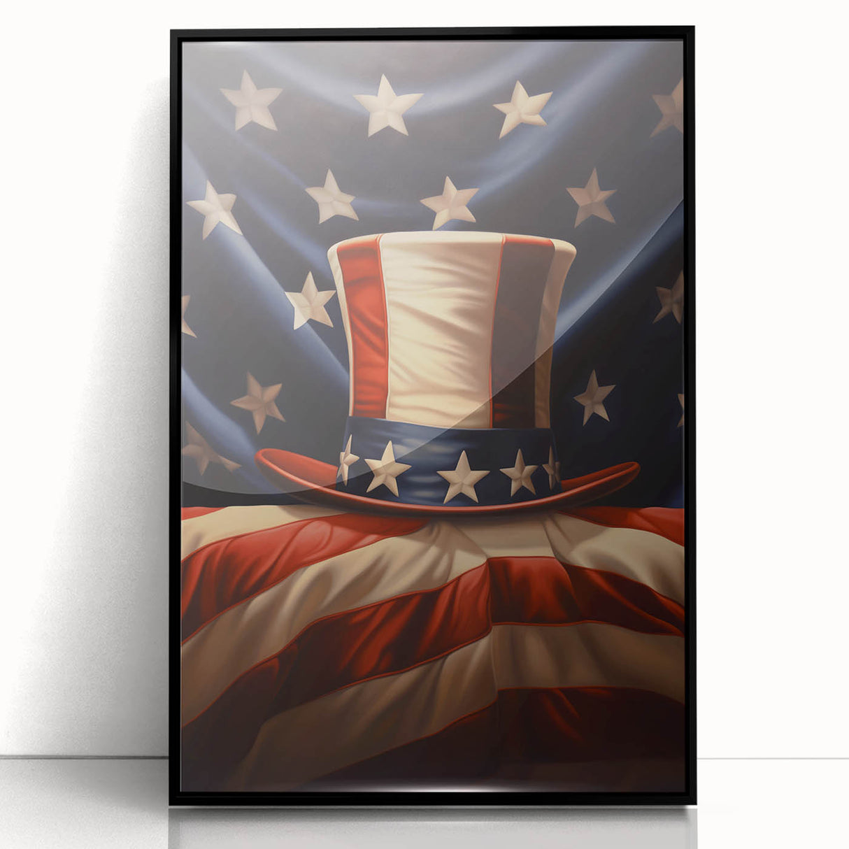Uncle Sam’s Hat & USA Flag - Patriotic Wall Art for Independence Day