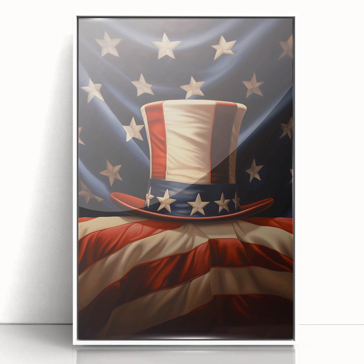 Uncle Sam’s Hat & USA Flag - Patriotic Wall Art for Independence Day