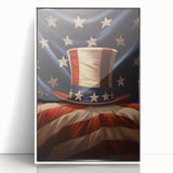 Uncle Sam’s Hat & USA Flag - Patriotic Wall Art for Independence Day