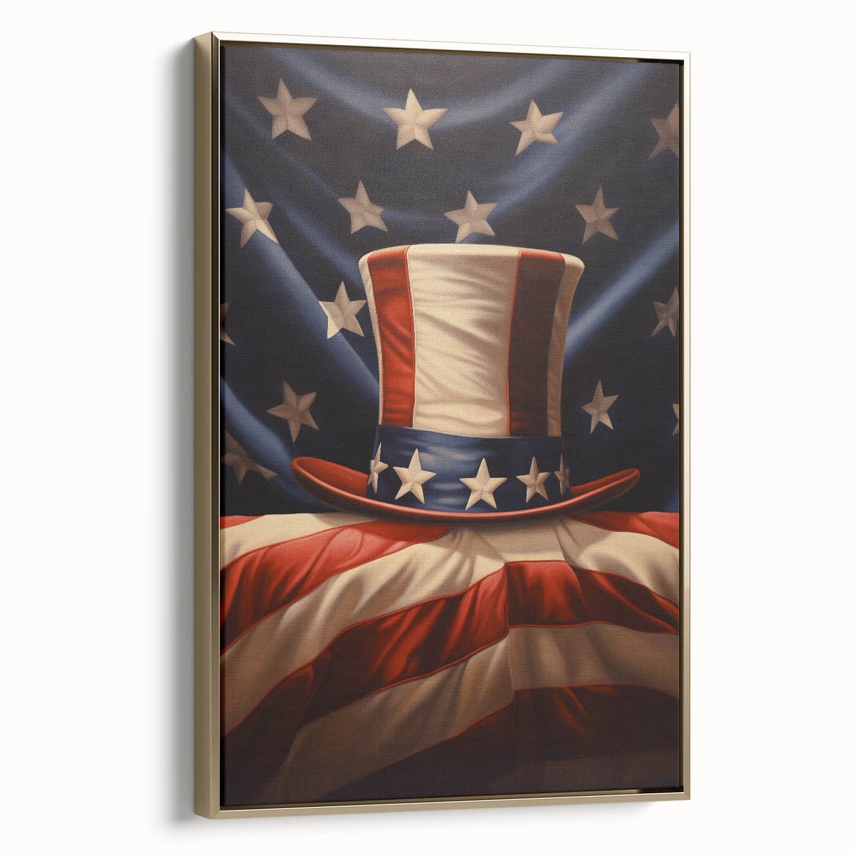 Uncle Sam’s Hat & USA Flag - Patriotic Wall Art for Independence Day