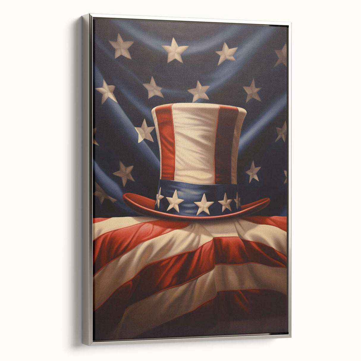 Uncle Sam’s Hat & USA Flag - Patriotic Wall Art for Independence Day