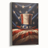 Uncle Sam’s Hat & USA Flag - Patriotic Wall Art for Independence Day
