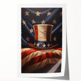 Uncle Sam’s Hat & USA Flag - Patriotic Wall Art for Independence Day