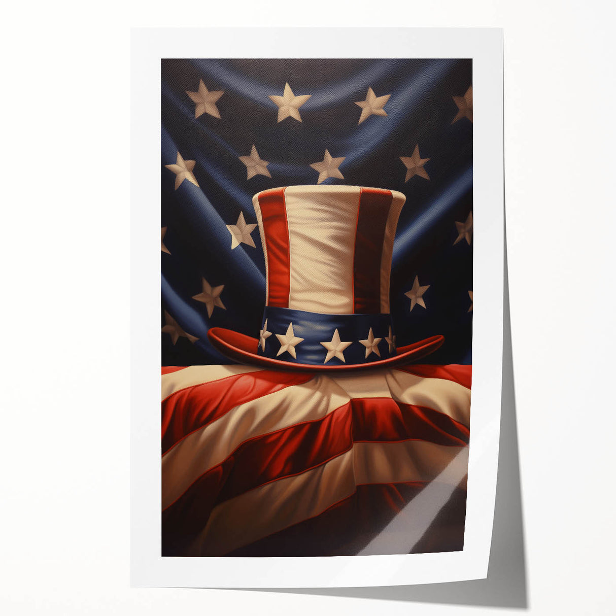Uncle Sam’s Hat & USA Flag - Patriotic Wall Art for Independence Day
