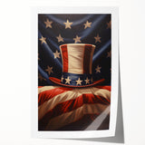 Uncle Sam’s Hat & USA Flag - Patriotic Wall Art for Independence Day