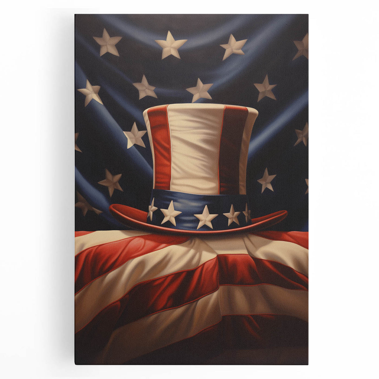 Uncle Sam’s Hat & USA Flag - Patriotic Wall Art for Independence Day