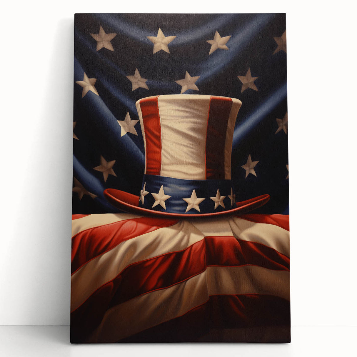 Uncle Sam’s Hat & USA Flag - Patriotic Wall Art for Independence Day