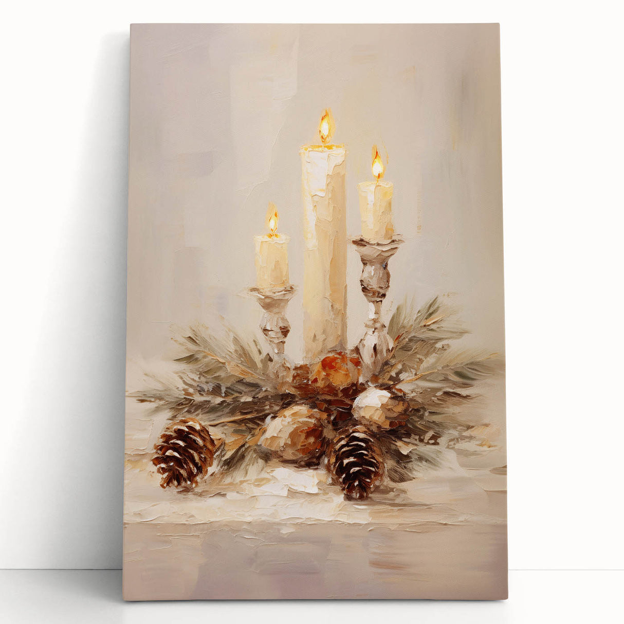 Elegant Candlelit Holiday – Cozy Christmas Wall Decor