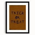 Rustic Trick or Treat Halloween Wall Art - Spooky Typography Decor