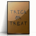 Rustic Trick or Treat Halloween Wall Art - Spooky Typography Decor