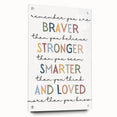 Braver Stronger Smarter Typography Art – Motivational Wall Decor