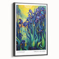 Black and white impressionist landscape painting on framed canvas, ideal for bedroom wall decor.