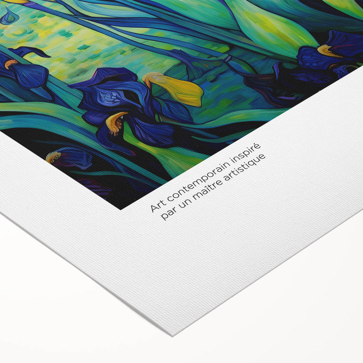 Art deco poster featuring a vibrant impressionist style scene on rolled canvas, suitable for dining room decor.