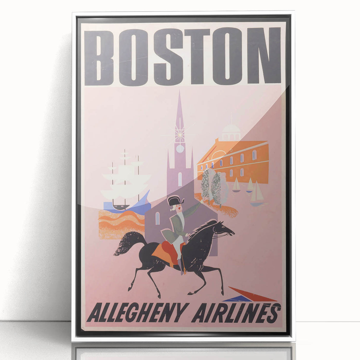 Boston Retro Travel Poster | Vintage City & Sailing Art