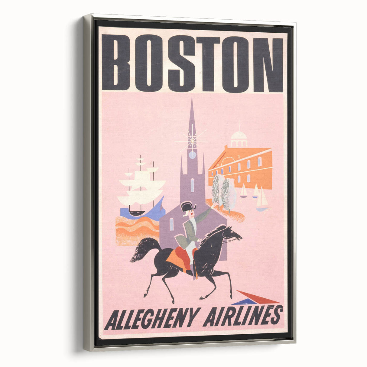 Boston Retro Travel Poster | Vintage City & Sailing Art