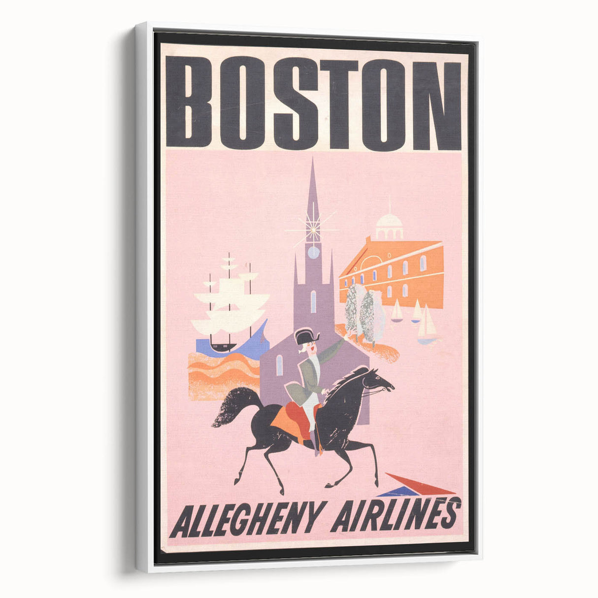 Boston Retro Travel Poster | Vintage City & Sailing Art