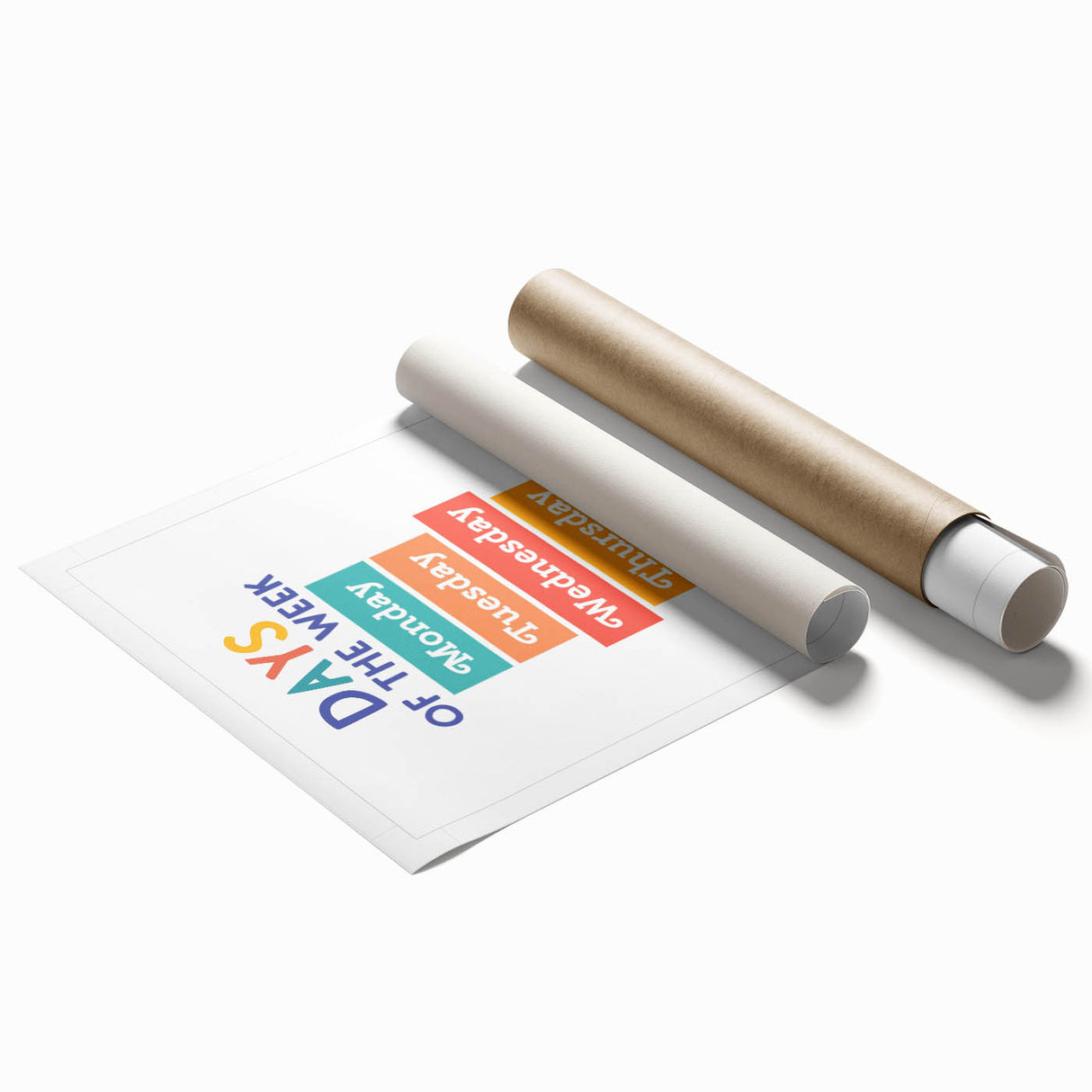 Days of the Week Learning Wall Art - Kids Educational Poster