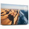 Acrylic print of a large abstract depiction of Namibia's scenery in earth tones, ideal for bedroom or dining room art.