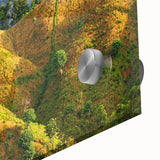 Large abstract wall art depicting a Bangladesh scenery in mid-century modernist style on acrylic glass.