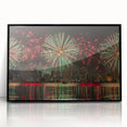 Large abstract wall art depicting Perth, Australia, in muted gray and blue tones on a framed acrylic.