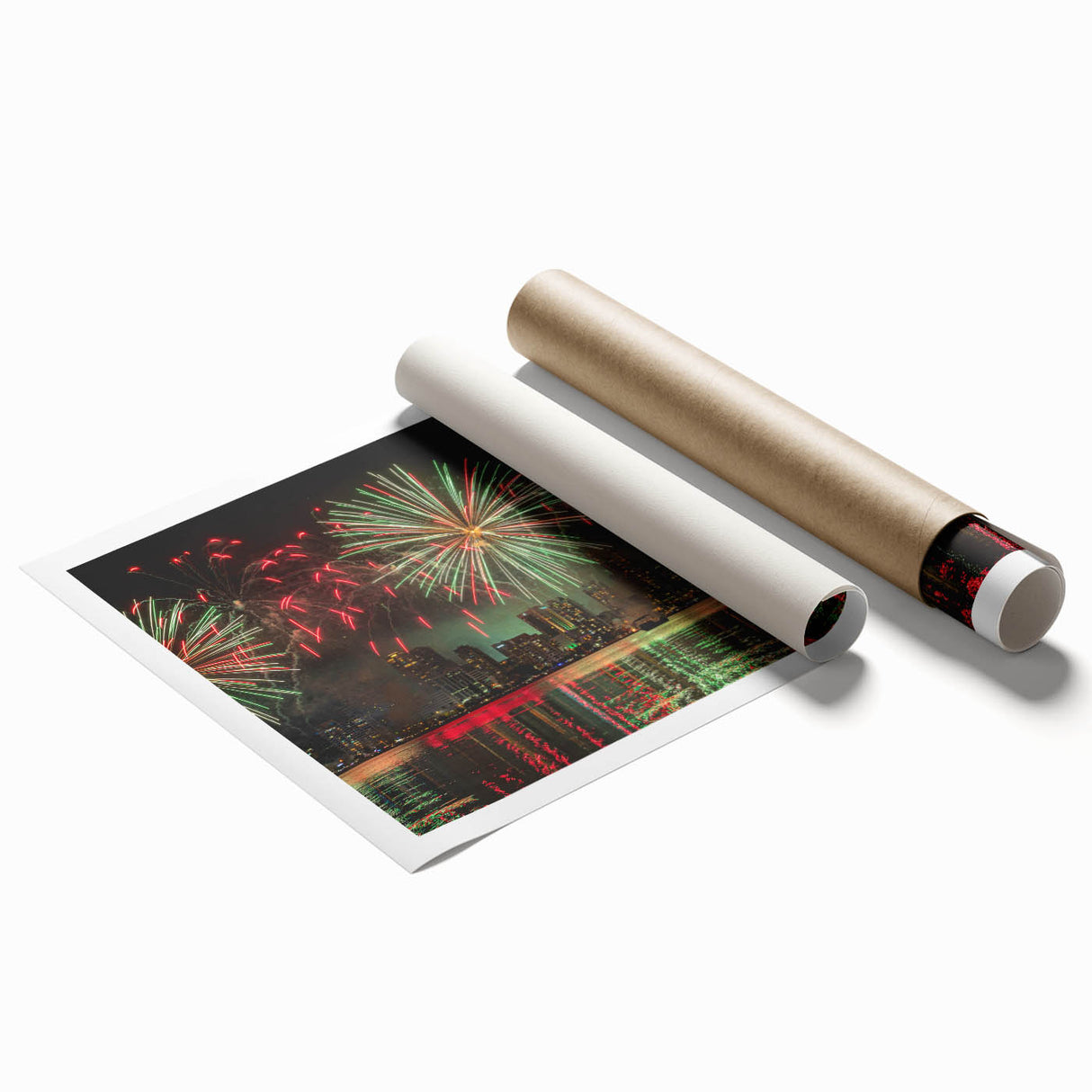 Extra large rolled print of Perth, Australia, featuring muted floral designs, ideal for classy bathroom wall art.