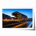 Rolled print of a European scenery with floral elements in muted earth tones, ideal for art wall dining room.