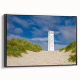 Black and white wall art featuring a vintage landscape of Denmark on framed canvas, suitable for bedroom decor.