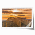 Extra large rolled print of a South France scenery in muted earth tones, ideal for art wall dining room.