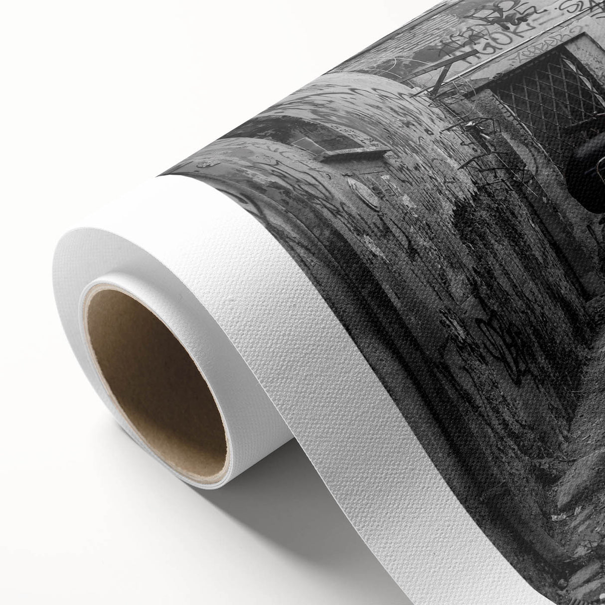 Art Deco poster of Rome scenery in muted earth tones on rolled canvas, ideal for nursery wall art or dining room decor.