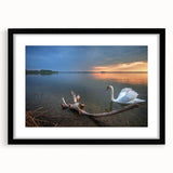 Extra large, textured abstract art print featuring vibrant, colorful depiction of a European scene on a framed black canvas.