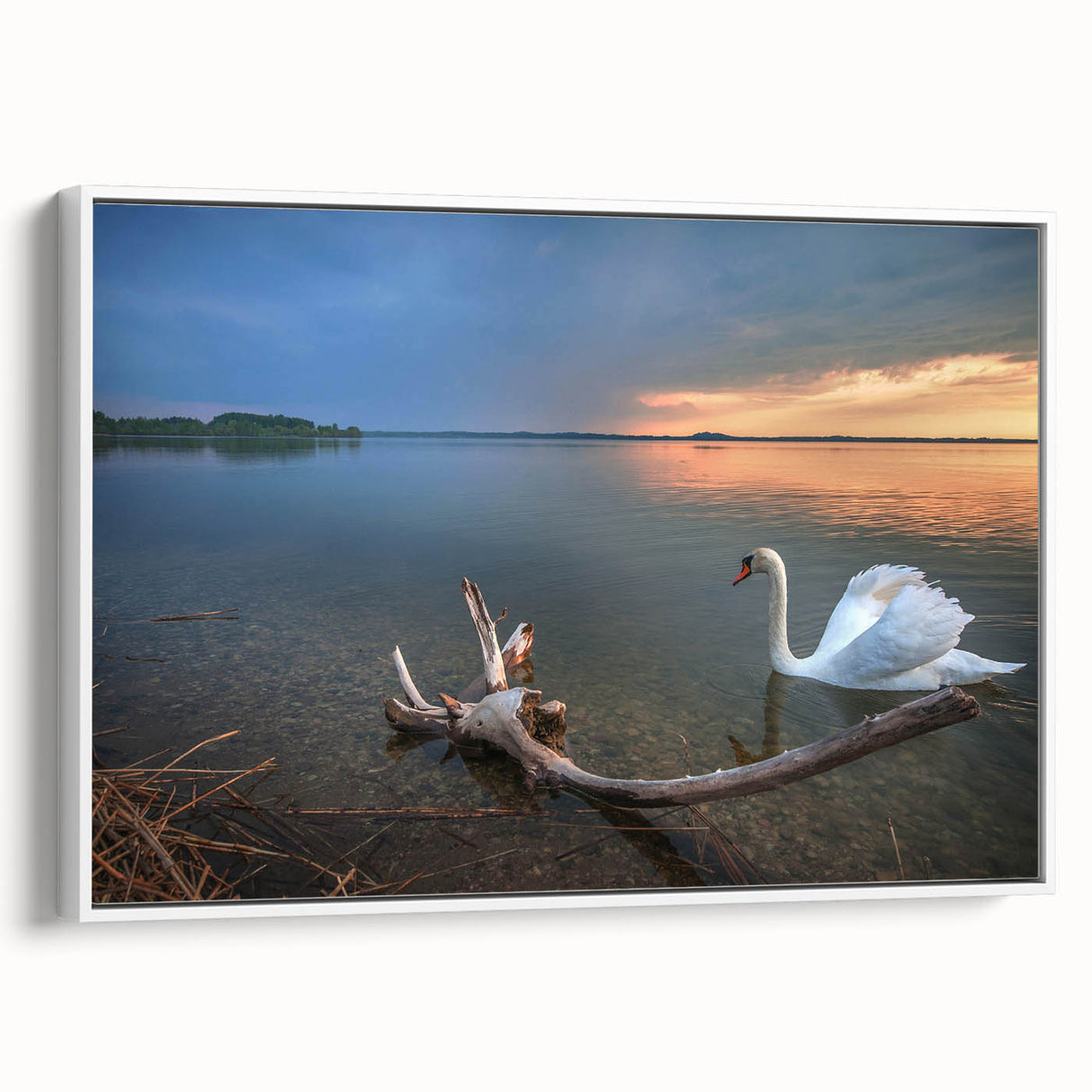 Vintage poster art of a scenic Latvia landscape in colorful hues on a large framed canvas, ideal for living room decor.