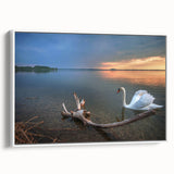 Vintage poster art of a scenic Latvia landscape in colorful hues on a large framed canvas, ideal for living room decor.