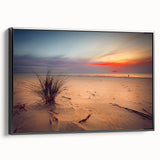 Black and white framed canvas of a vintage European landscape, ideal for bedroom decor.