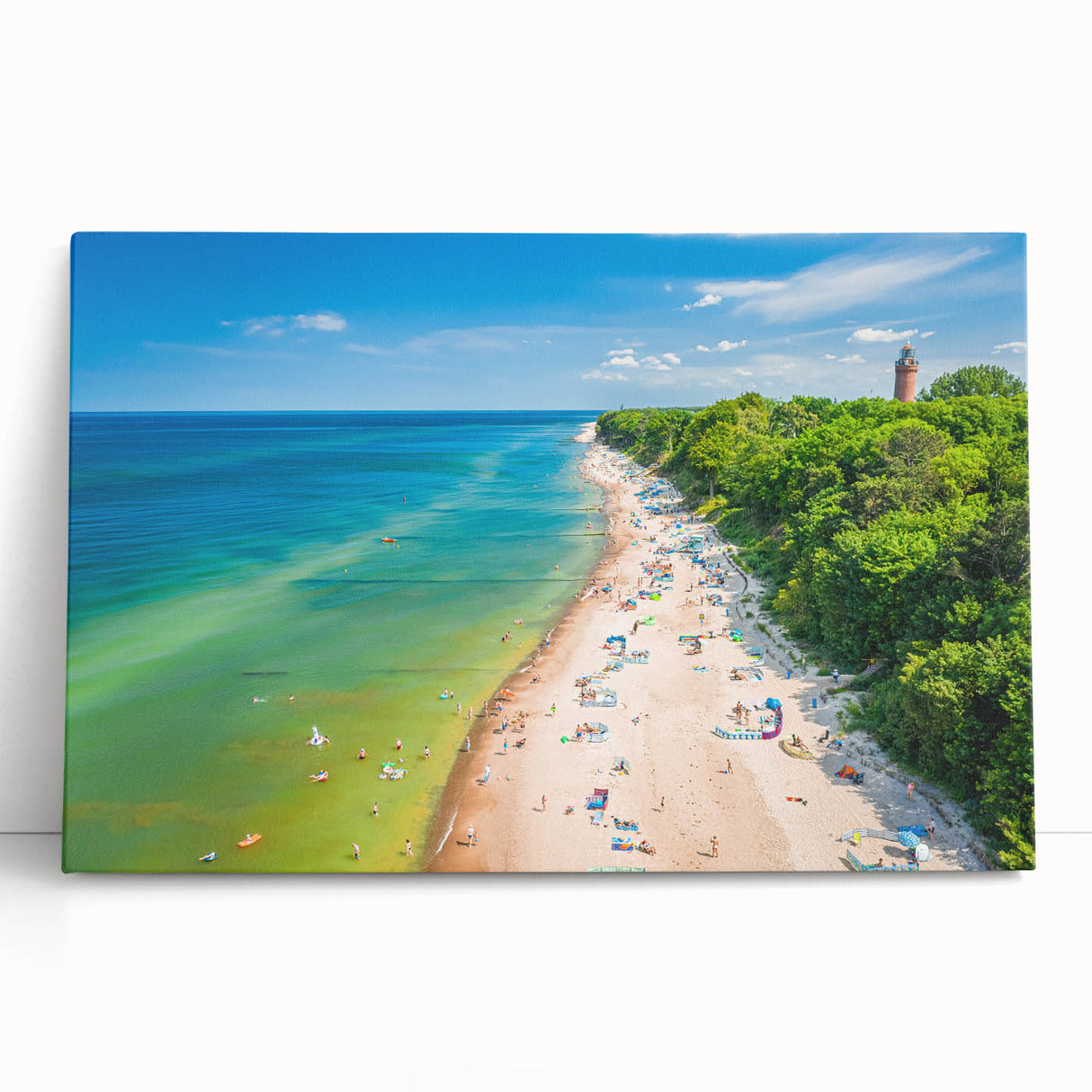 Black and white stretched canvas of a European cityscape, ideal for kitchen wall art.