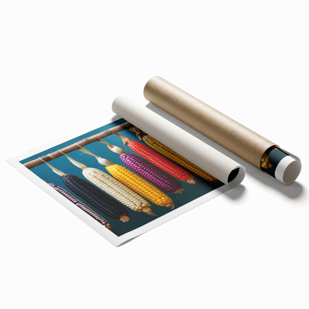 Extra large rolled print of Oaxaca scenery with vibrant floral details.