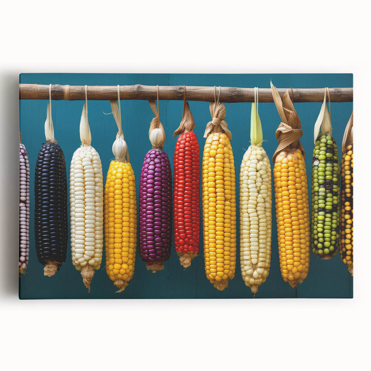 Black and white photograph of Oaxaca scenery on large stretched canvas, ideal for kitchen wall art.
