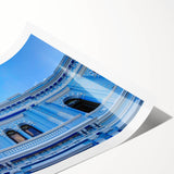 Extra large wall art featuring line art flowers in muted earth tones on a rolled canvas.