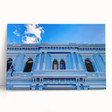 Black and white large art print of Yucatan scenery on stretched canvas, ideal for kitchen wall art or bedroom ambiance.