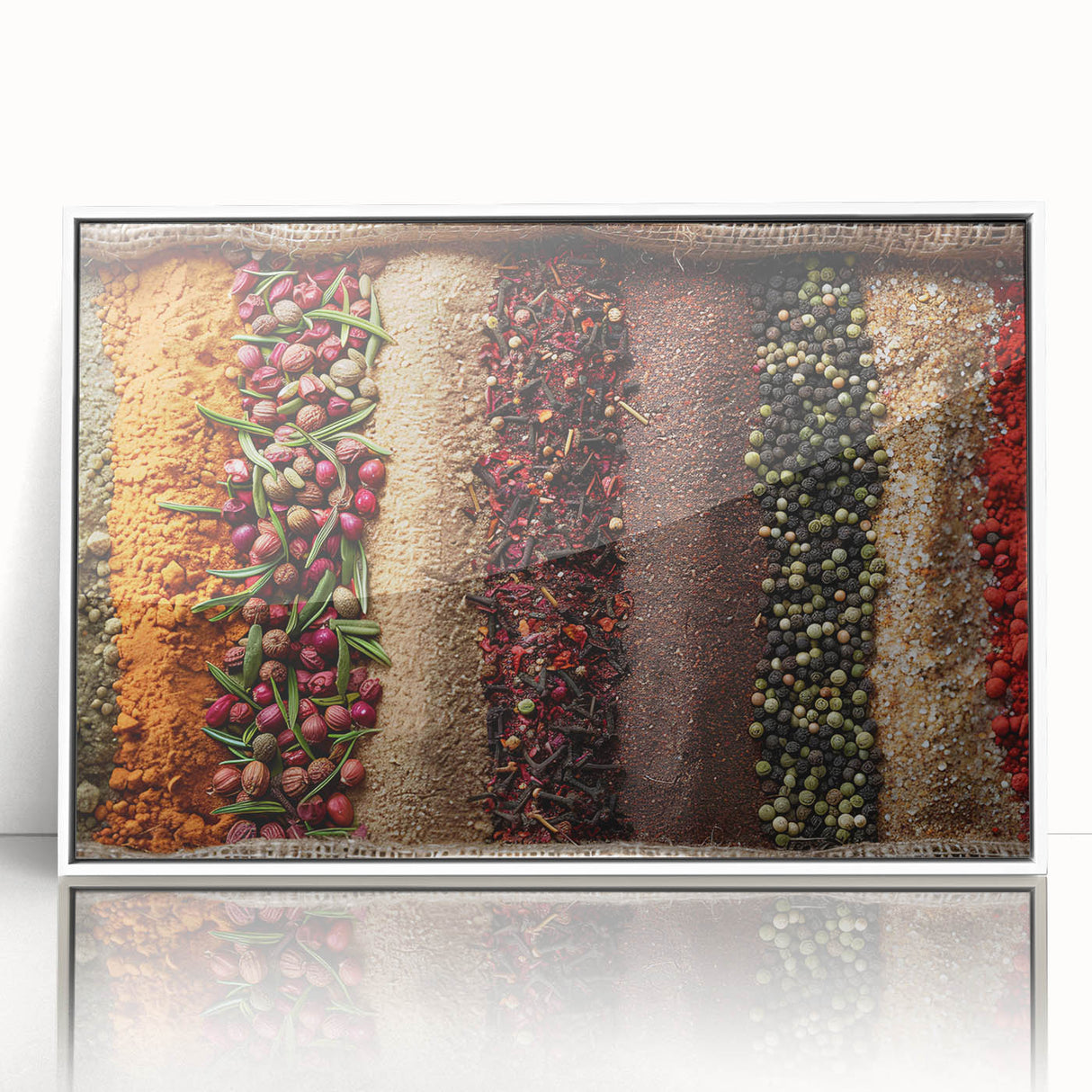 Art deco style depiction of Dubai skyline in muted gold and white tones on a framed acrylic.
